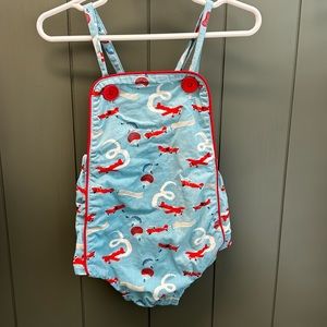 Boys sun suit airplane print